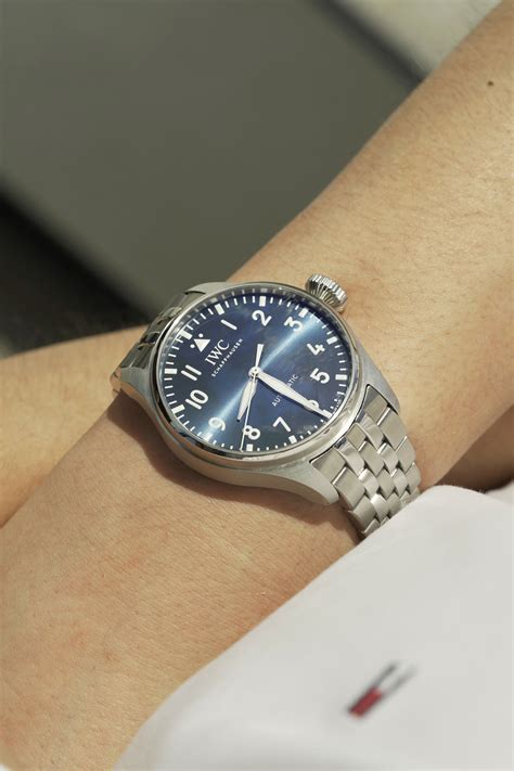 iwc big pilot 43 blue dial|iwc big pilot 43 blue.